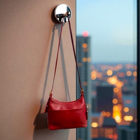 Coach Handbags - Vintage (2004) Coach Red Leather Legacy Hobo Crossbody Bag Purse No. G040-9136